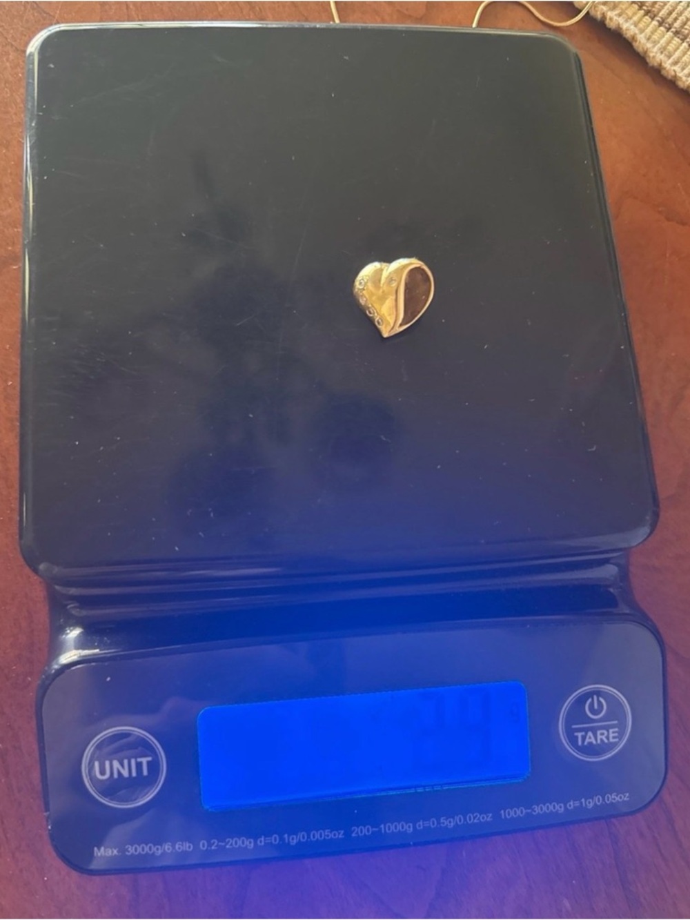 14k gold and diamond heart pendant